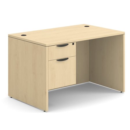 OFFICESOURCE OS Laminate Collection Single 3/4 Pedestal Desk - 48'' x 30'' SGLHDPL121MA